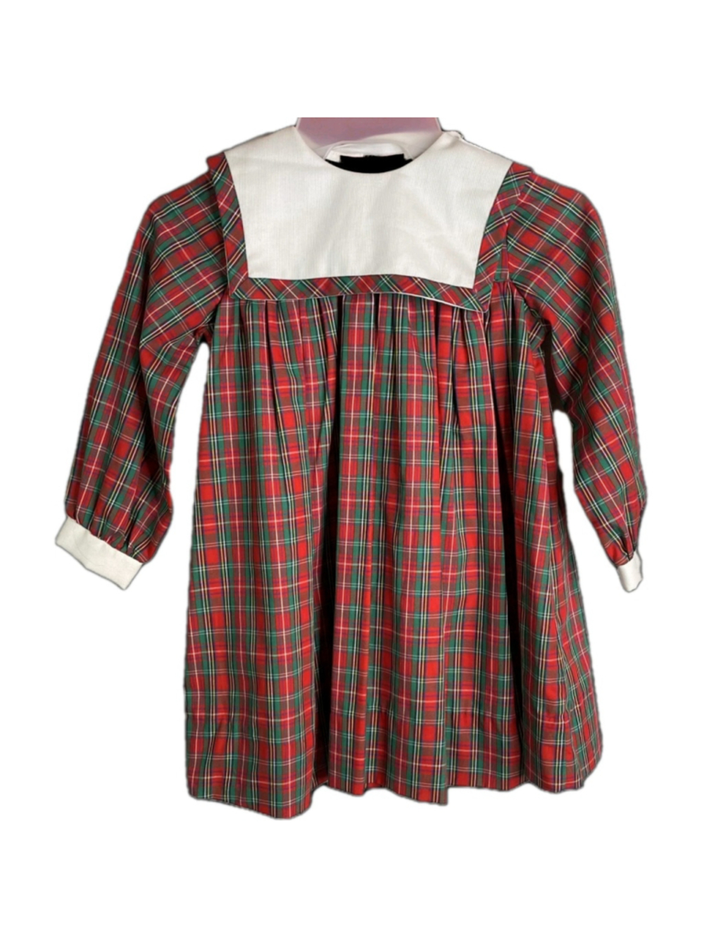 Jayne Copeland Girls 4 Vintage Tartan Plaid Holiday Dress Sample Cottagecore USA